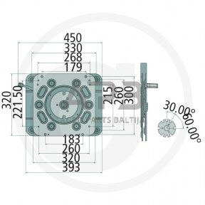 Traktoriaus sėdynės plokštė rotacinė 240920005, 240920055, 240920019