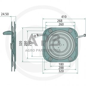 Traktoriaus sėdynės plokštė rotacinė 240920052