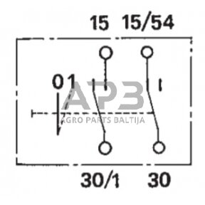 Traktoriaus užvedimo spynelė Cobo 0-1, 5 kontaktų 14122000
