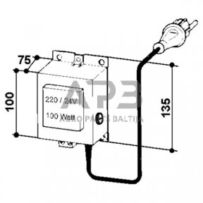 Transformatorius Suevia 230/24V, 100W, SU1010380