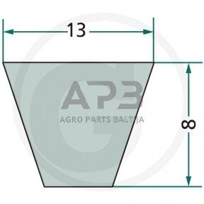 Trapecinis diržas A19 13x480mm Li, 13x530mm La