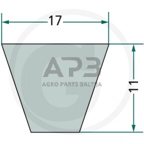 Trapecinis diržas B32 1/2 17x825mm Li, 17x894mm La