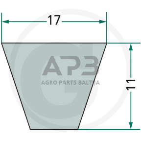 Trapecinis diržas B33 17x838mm Li, 17x907mm La