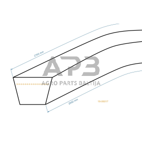 Trapecinis diržas Husqvarna 12,70x2641mm Li, 12,70x2686mm La 2146XLS, 2246LS, YTH200 Twin, YTH20K46, YTH2146XP, YTH2246, YTH2546 Twin, YTh2546TD, LT2246LS, LT2346XLS, 5844531-01, 584453101, 5324051-43, 532405143