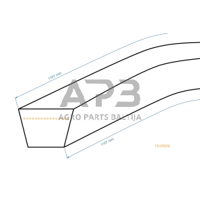 Trapecinis diržas MTD 754-04268, 75404268 15,88x1166mm La