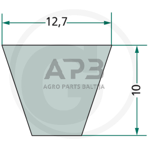 Trapecinis diržas SPA 12,7x2605mm Li, 12,7x2650mm La