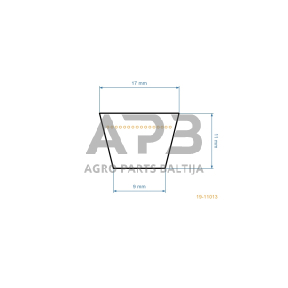 Trapecinis eigos diržas Agrojet J102/12.5 S B55 17x1400mm Li, 17x1469mm La