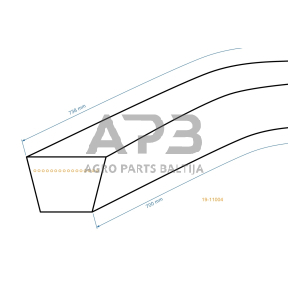 Trapecinis eigos diržas Al-KO 4000VB 10x700mm Li, 10x738mm La