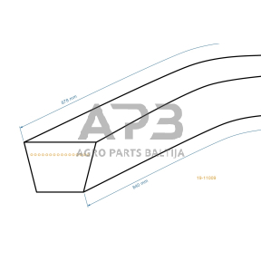 Trapecinis eigos diržas Honda IZY53, HRG536C, HRG 536 C3 Z33 10x840mm Li, 10,00x878mm La