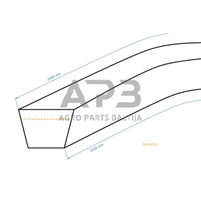 Trapecinis eigos diržas Husqvarna LT151, LT152, LT154, LT1597, YT16542, YT1942T, LT2216, LTH 126/151 13,00x2488,00mm La 13,00x2438,00mm Li