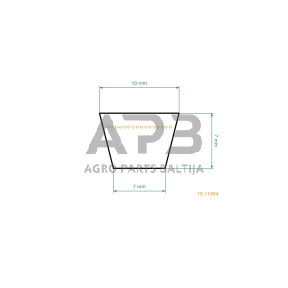 Trapecinis eigos diržas Iseki S 4650 QA/QAE, SW 439 A/AE, SW 4648 A/AE 10x700mm Li, 10x738mm La