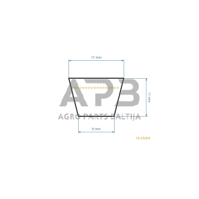 Trapecinis pjaunamosios diržas MTD Seria 400, 600, 112/960 N, 11/30, B 12, B 135, B 145, B/160, H 145, HF 4145, L 145 H, SLX 96 S, B 124, 125, 128, 130, 131, 135, H125, H145, JF130, JF135T, Super 12-96 pjaunamosios potis F38 (96 cm) 15,88x1759,70 mm La