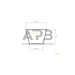 Trapecinis pjaunamosios diržas Partner 11577RB pjaunamosios plotis G38 (96 cm) 13x2210mm Li, 13x2260mm La