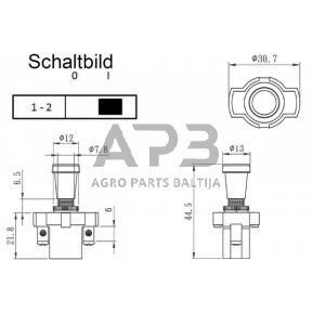 Traukiamas jungiklis 12.5A 24V Pneutron EL230010