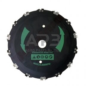 Trimerio pjovimo diskas grandininis 230,00 mm x 25,40 mm 14T