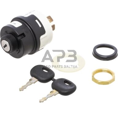 Traktoriaus užvedimo spynelė Hella 12/24V, P-0-1-2-3, 10 kontaktų, 6JB003959011