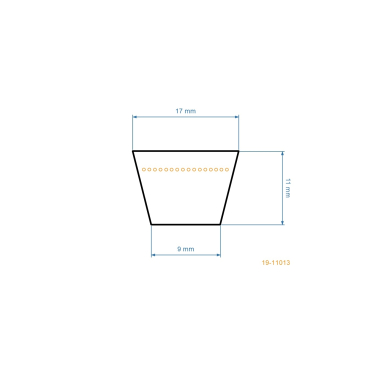 Trapecinis eigos diržas Agrojet J102/12.5 S B55 17x1400mm Li, 17x1469mm La