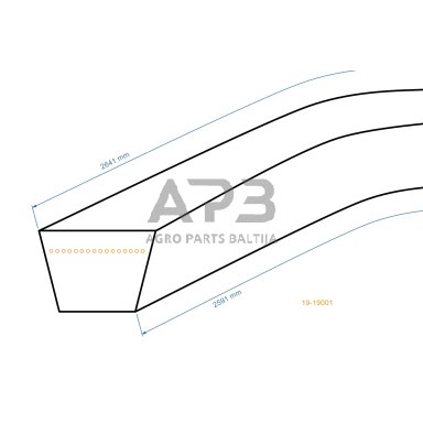 Trapecinis eigos diržas John Deere GX20072, GY20570 pjaunamosios plotis 40 ( 102 cm ) A102 13x2591mm Li, 13x2641mm La