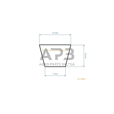 Trapecinis eigos diržas Sabo 17235987 pjaunamosios plotis 40 ( 102 cm ) A102 13x2591mm Li, 13x2641mm La