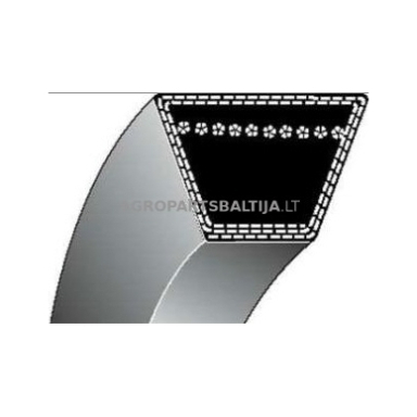 Trapecinis eigos diržas Husqvarna LT960, LT960-12, YT 14-38, 2748 GLS, 2754 GLS, LT 125, LTH 1538, LT 1538, YT 120, YT 125, YTH 20 K 46, LT2213A, LT2213CA, LZ11577HRB, LZ11577, P11577HRB, XC1122B 12,70x2286mm La