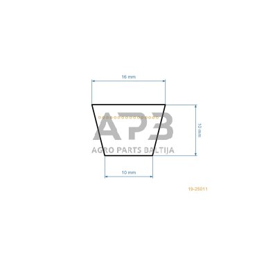 Trapecinis pjaunamosios diržas Lawnflite 703, 705 15,88x2413mm La