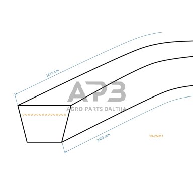 Trapecinis pjaunamosios diržas Motec CC 1018 RD, GL 13,5-92 H 15,88x2413mm La