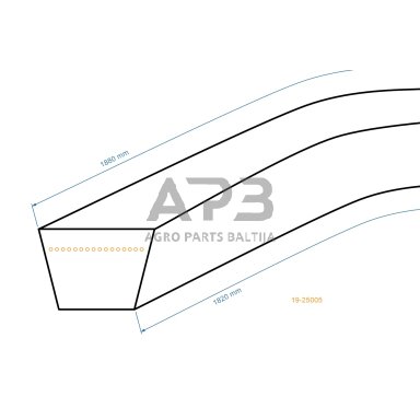 Trapecinis pjaunamosios diržas Ryobi 754-0371 pjaunamosios potis G42 (107 cm) 15,88x1879,60 mm La