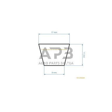 Trapecinis pjaunamosios diržas White L130, L145H pjaunamosios potis F38 (96 cm) 15,88x1759,70 mm La