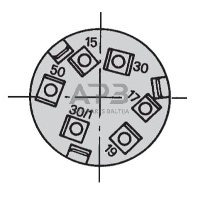 Traktoriaus užvedimo spynelė Cobo P-0-1-2, 6 kontaktų 14180100 3 Traktoriaus užvedimo spynelė Cobo P-0-1-2, 6 kontaktų 14180100 3