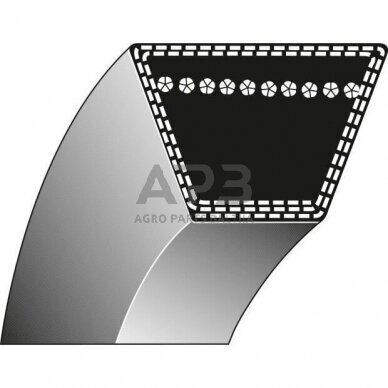 Trapecinis diržas universalus 12,70 mm x 687,80 mm