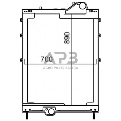 Traktoriaus radiatorius RE242256N 6 Traktoriaus radiatorius RE242256N 6
