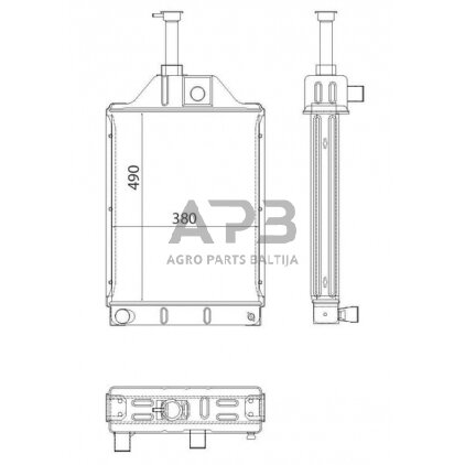 Traktoriaus radiatorius 1876608M3N 1