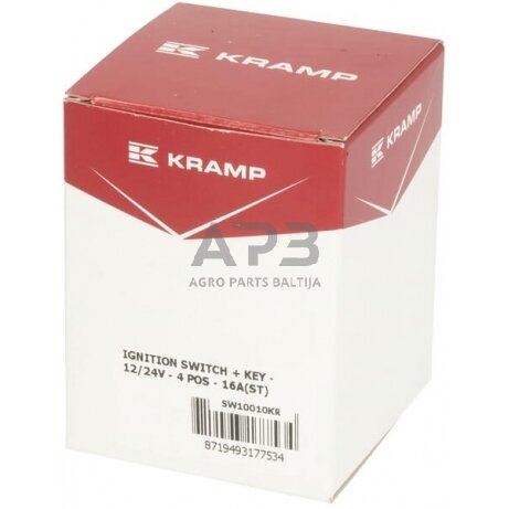 Traktoriaus užvedimo spynelė 12/24V, 8 kontaktų SW10010KR 2 Traktoriaus užvedimo spynelė 12/24V, 8 kontaktų SW10010KR 2