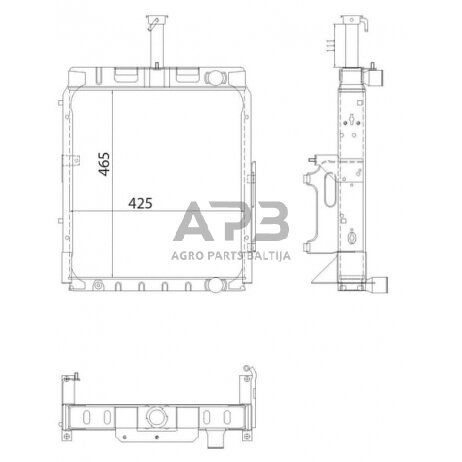 Traktoriaus radiatorius 84524C93N 1 Traktoriaus radiatorius 84524C93N 1