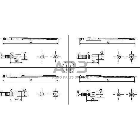 Krautuvo noragai, tiesūs, dvigubo T skerspjūvio, 36x1100 mm, smailus antgalis su M22x1,5 mm veržle, juodi, gopart RT1GP 1 Krautuvo noragai, tiesūs, dvigubo T skerspjūvio, 36x1100 mm, smailus antgalis su M22x1,5 mm veržle, juodi, gopart RT1GP 1