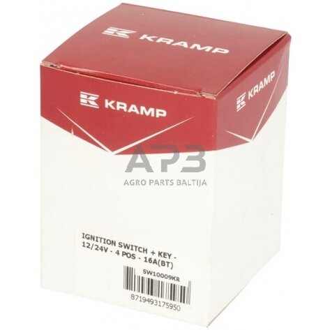 Traktoriaus užvedimo spynelė 12/24V, 4 kontaktų SW10009KR 2 Traktoriaus užvedimo spynelė 12/24V, 4 kontaktų SW10009KR 2