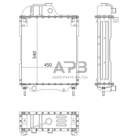 Traktoriaus radiatorius 70U130101001N 1 Traktoriaus radiatorius 70U130101001N 1