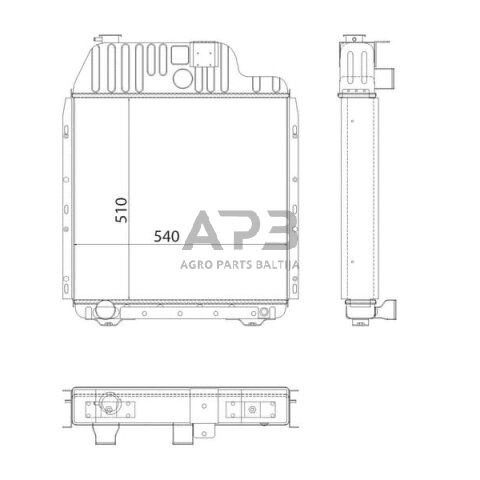 Traktoriaus radiatorius 3382795M93N 1 Traktoriaus radiatorius 3382795M93N 1