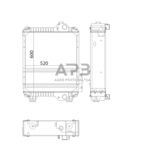 Traktoriaus radiatorius 87306756N 2 Traktoriaus radiatorius 87306756N 2