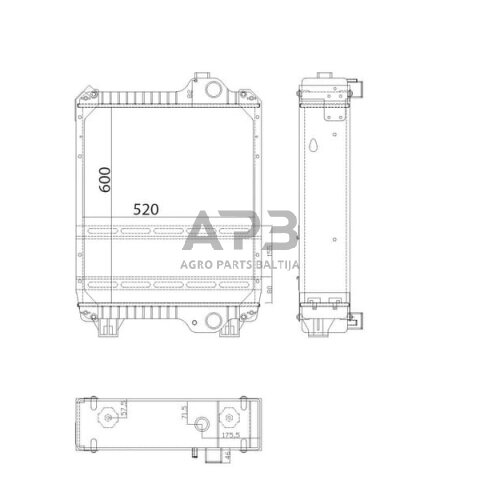 Traktoriaus radiatorius 87306757N 2 Traktoriaus radiatorius 87306757N 2