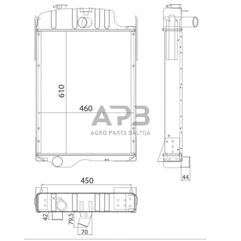 Traktoriaus radiatorius AL56375N 2 Traktoriaus radiatorius AL56375N 2