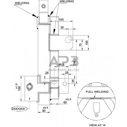 Traktoriaus prikabinimo trikampis TL150855 4 Traktoriaus prikabinimo trikampis TL150855 4