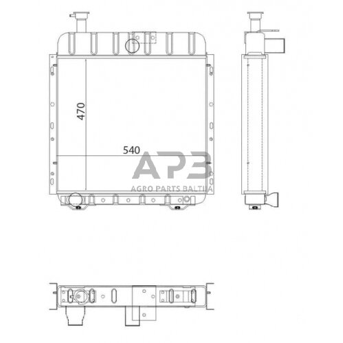Traktoriaus radiatorius 3382797M91N 1 Traktoriaus radiatorius 3382797M91N 1