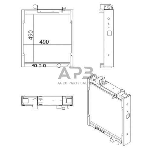 Traktoriaus radiatorius RE212133N 2 Traktoriaus radiatorius RE212133N 2