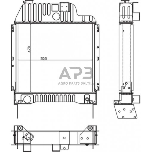 Traktoriaus radiatorius 3618630M92N 1 Traktoriaus radiatorius 3618630M92N 1
