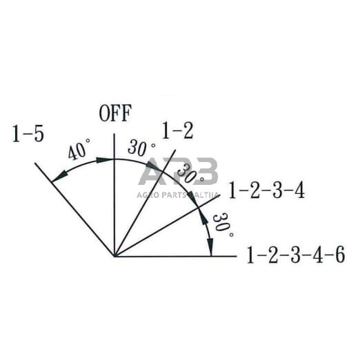 Traktoriaus užvedimo spynelė Pneutron P-0-1-2-3, 6 kontaktų 20503102PN 2 Traktoriaus užvedimo spynelė Pneutron P-0-1-2-3, 6 kontaktų 20503102PN 2