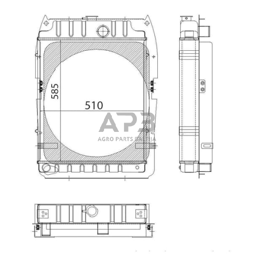 Traktoriaus radiatorius 3614476M91N 2 Traktoriaus radiatorius 3614476M91N 2