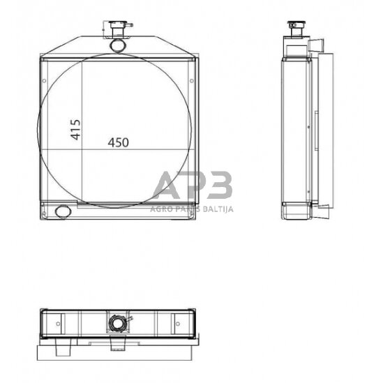 Traktoriaus radiatorius V32611000N 1 Traktoriaus radiatorius V32611000N 1