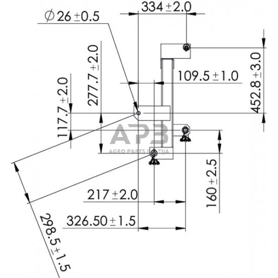 Traktoriaus prikabinimo trikampis 1150,00 mm TL150852 5