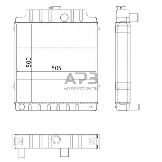 Traktoriaus radiatorius 1695721M2N 1 Traktoriaus radiatorius 1695721M2N 1